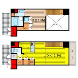 ＫＤＸレジデンス本町橋の物件間取画像